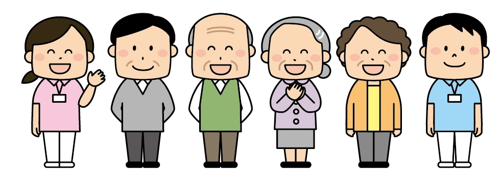 高齢者たちのイラスト