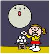月見だんごのイラスト