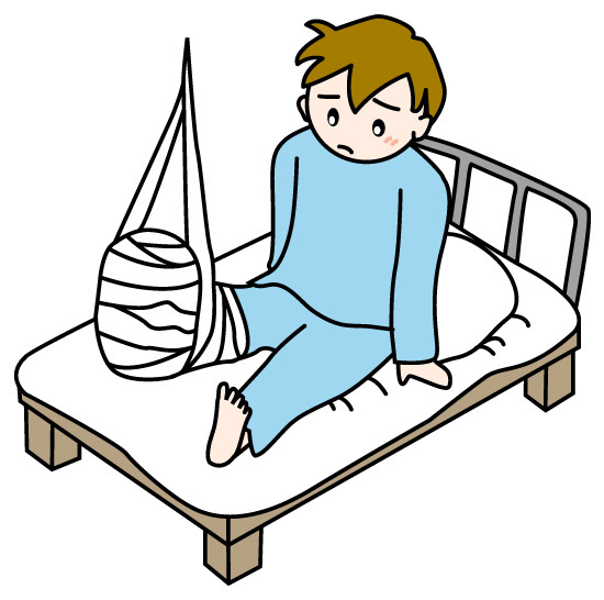 入院している人のイラスト