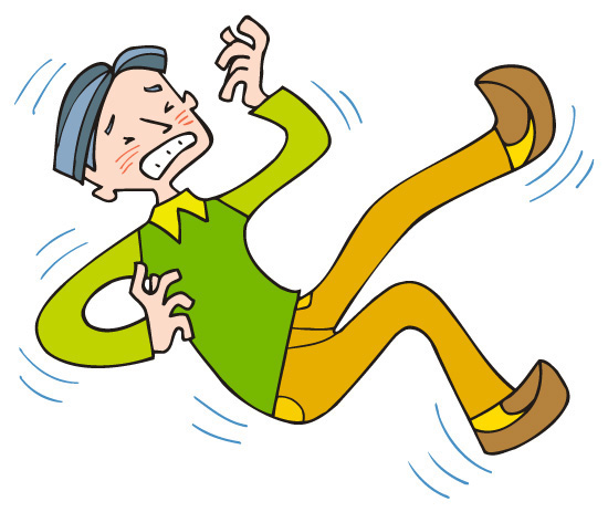 けがをしそうな人のイラスト