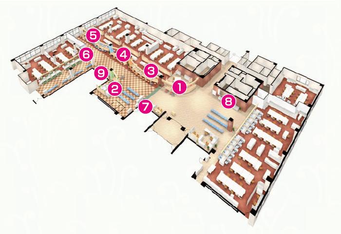 まどかフロアの図