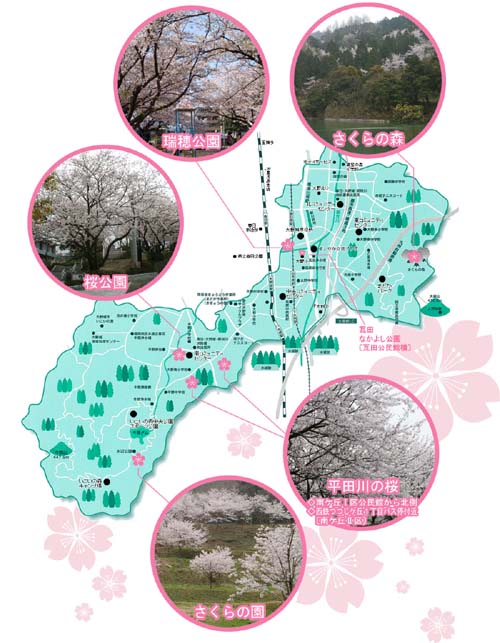桜の名所地図