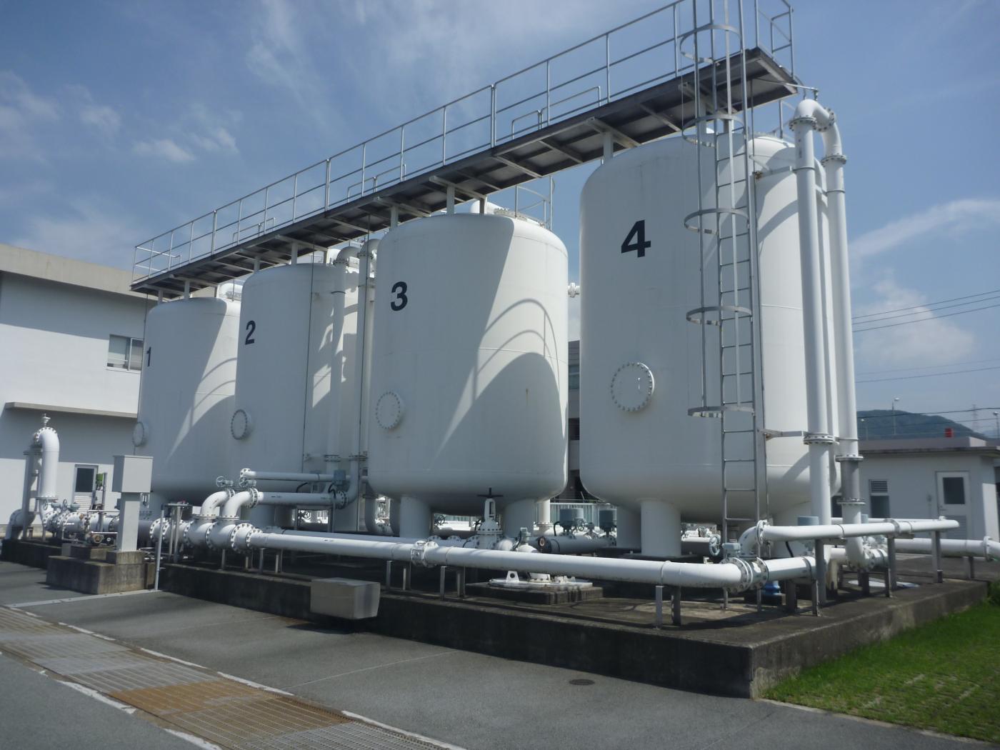 活性炭処理タンク