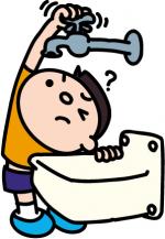 水が出ないイラスト