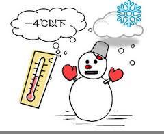 雪だるまと温度計