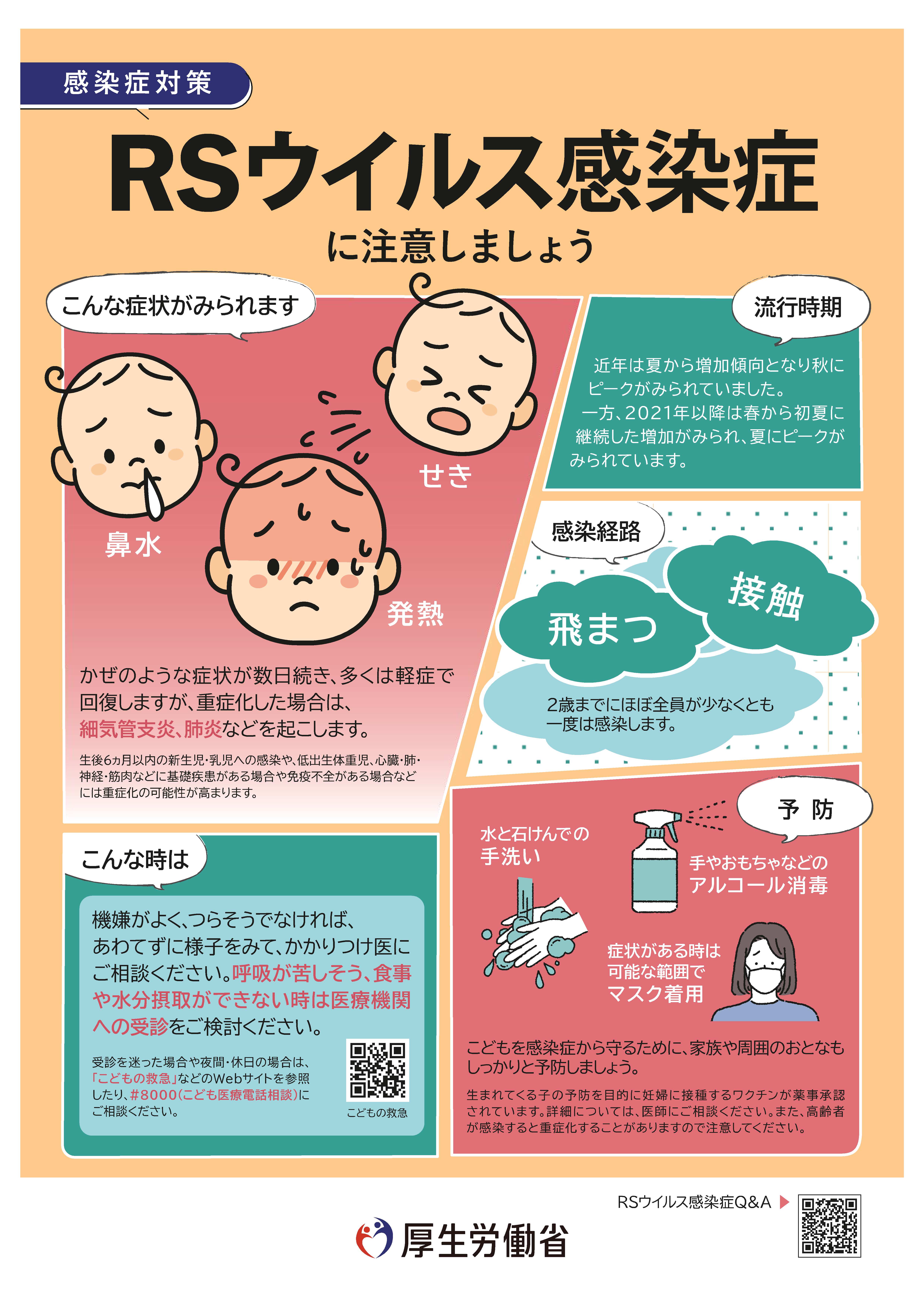 RSウイルス感染症チラシ（厚生労働省）