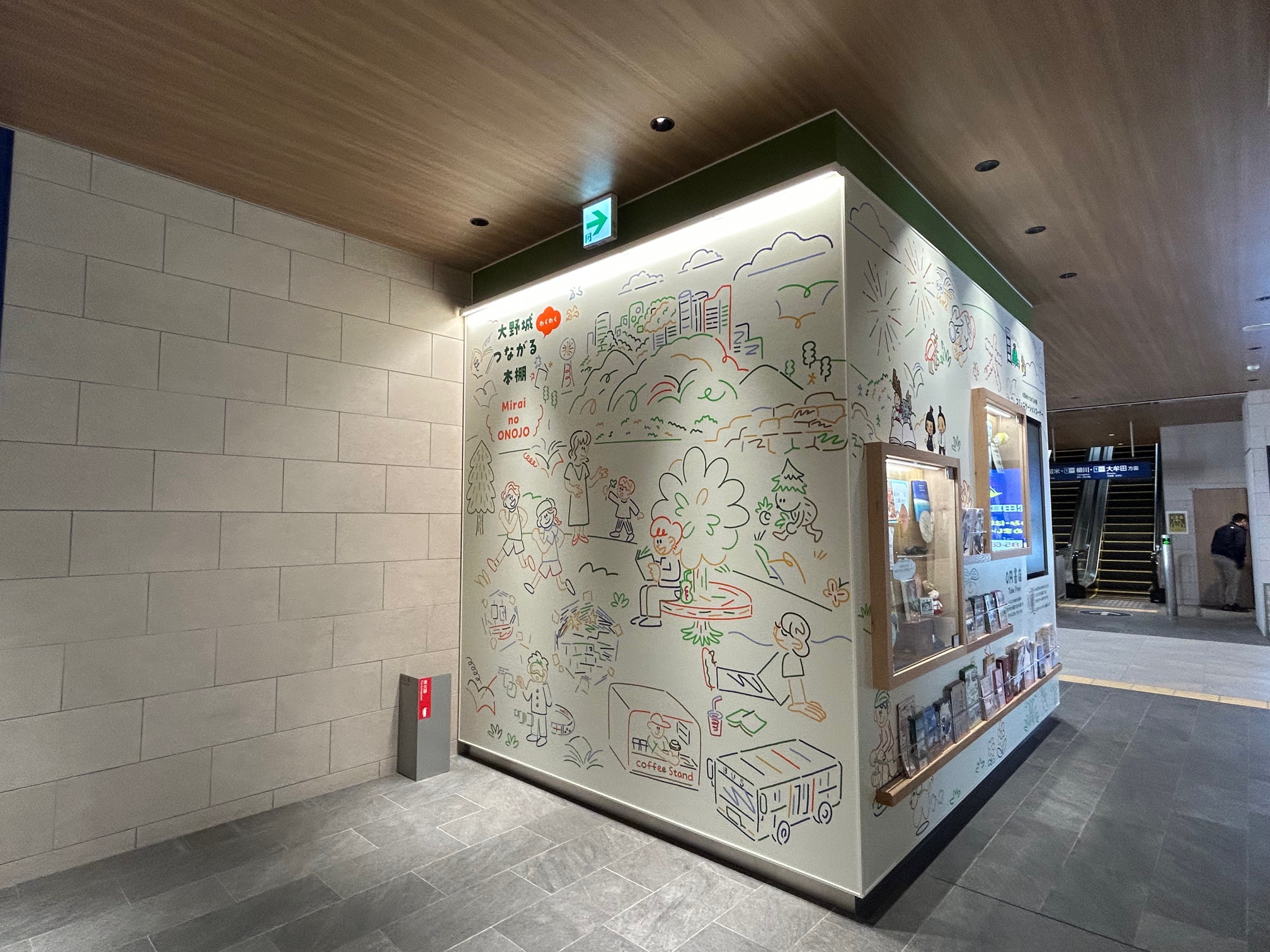 下大利駅壁面13