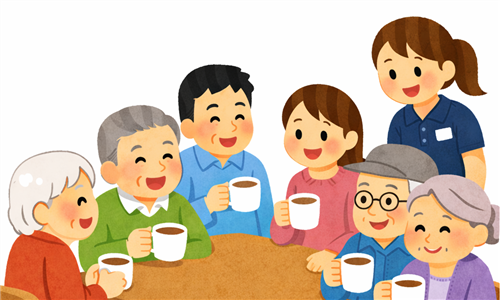 オレンジカフェのイラスト